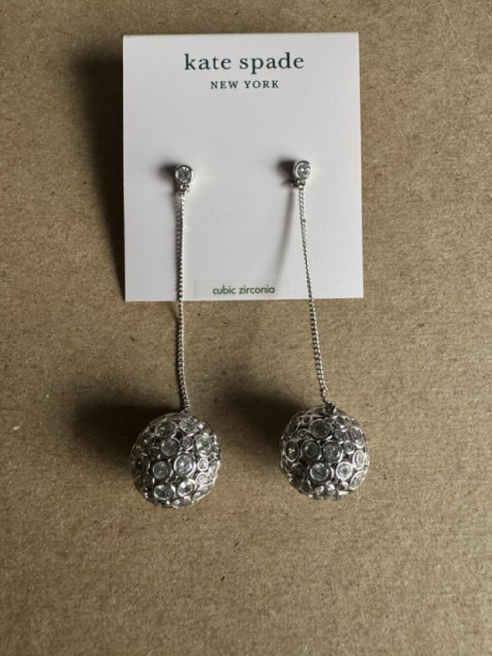 Kate Spade Razzle Dazzle Linear Earrings - Silver